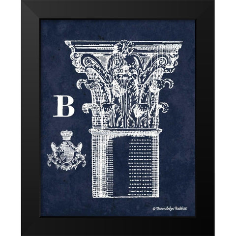 White Column B Black Modern Wood Framed Art Print by Babbitt, Gwendolyn