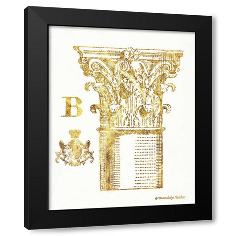 Gold Column B Black Modern Wood Framed Art Print by Babbitt, Gwendolyn