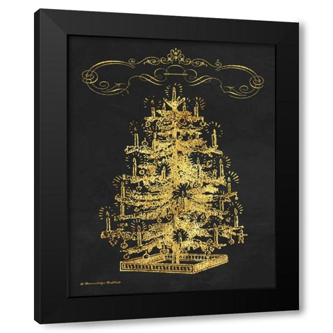 Gold Tree I Black Modern Wood Framed Art Print by Babbitt, Gwendolyn