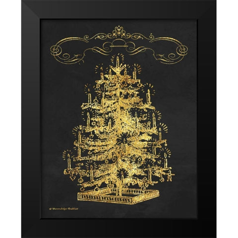 Gold Tree I Black Modern Wood Framed Art Print by Babbitt, Gwendolyn