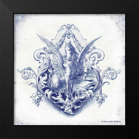 Pegasus Indigo Black Modern Wood Framed Art Print by Babbitt, Gwendolyn