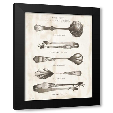 Serving Utensils I Black Modern Wood Framed Art Print with Double Matting by Babbitt, Gwendolyn