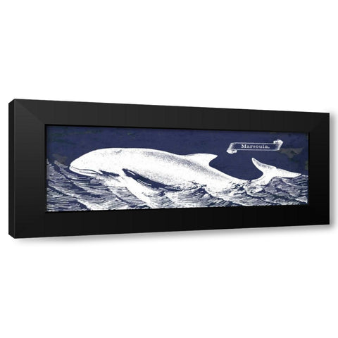 Indigo Whale II Black Modern Wood Framed Art Print by Babbitt, Gwendolyn