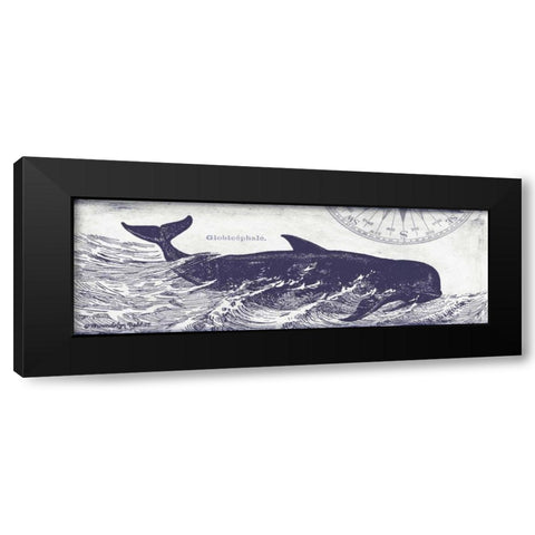 Whale on Cream I Black Modern Wood Framed Art Print by Babbitt, Gwendolyn