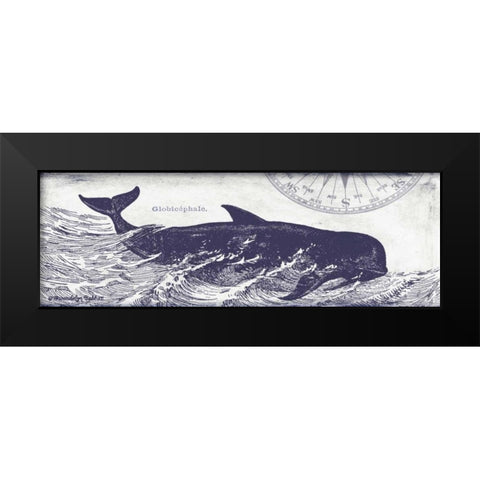 Whale on Cream I Black Modern Wood Framed Art Print by Babbitt, Gwendolyn