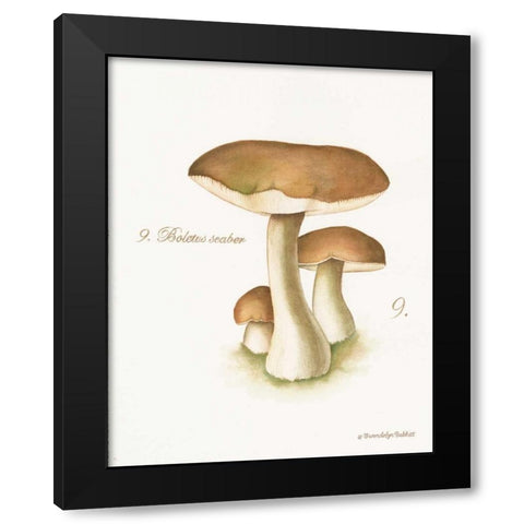 Mushroom II Black Modern Wood Framed Art Print with Double Matting by Babbitt, Gwendolyn