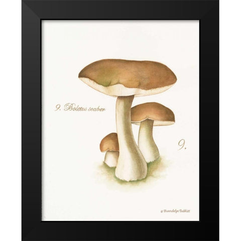 Mushroom II Black Modern Wood Framed Art Print by Babbitt, Gwendolyn