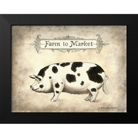 Farm to Market Black Modern Wood Framed Art Print by Babbitt, Gwendolyn