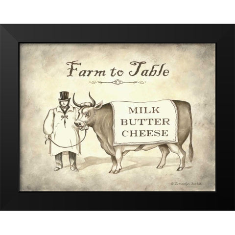 Farm to Table Black Modern Wood Framed Art Print by Babbitt, Gwendolyn