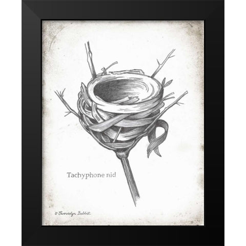 French Bird Nest I Black Modern Wood Framed Art Print by Babbitt, Gwendolyn
