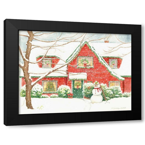 Home for Christmas Black Modern Wood Framed Art Print with Double Matting by Babbitt, Gwendolyn