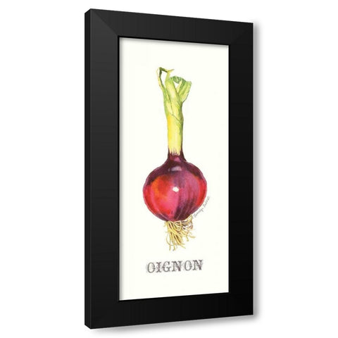 Oignon Black Modern Wood Framed Art Print by Babbitt, Gwendolyn