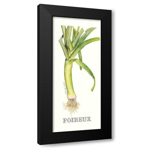 Poireux Black Modern Wood Framed Art Print with Double Matting by Babbitt, Gwendolyn