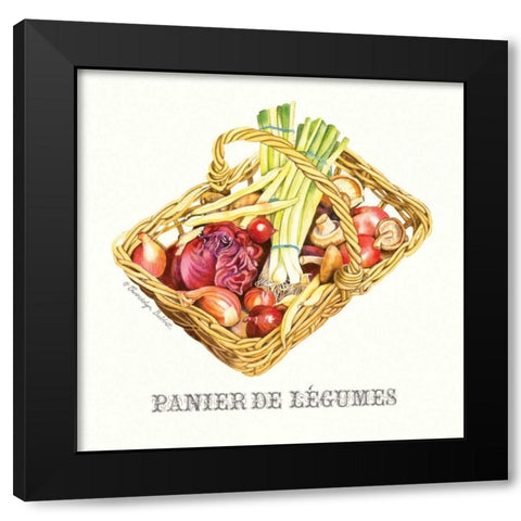 Panier de Legumes Black Modern Wood Framed Art Print with Double Matting by Babbitt, Gwendolyn