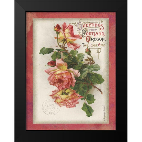 Rose City I Black Modern Wood Framed Art Print by Babbitt, Gwendolyn