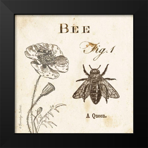 Bee Fig 1 Black Modern Wood Framed Art Print by Babbitt, Gwendolyn