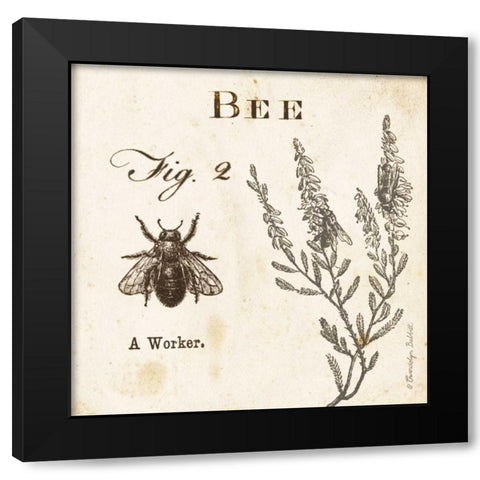 Bee Fig 2 Black Modern Wood Framed Art Print with Double Matting by Babbitt, Gwendolyn
