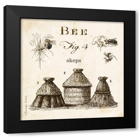 Bee Fig 4 Black Modern Wood Framed Art Print with Double Matting by Babbitt, Gwendolyn