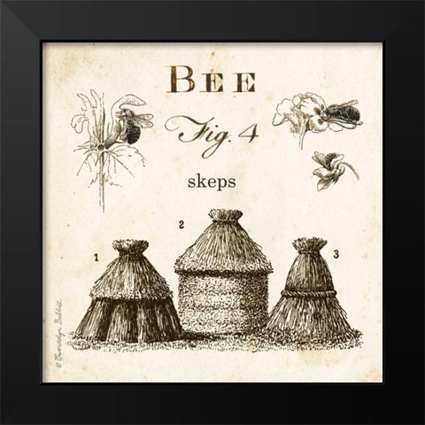 Bee Fig 4 Black Modern Wood Framed Art Print by Babbitt, Gwendolyn