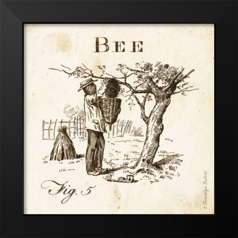Bee Fig 5 Black Modern Wood Framed Art Print by Babbitt, Gwendolyn
