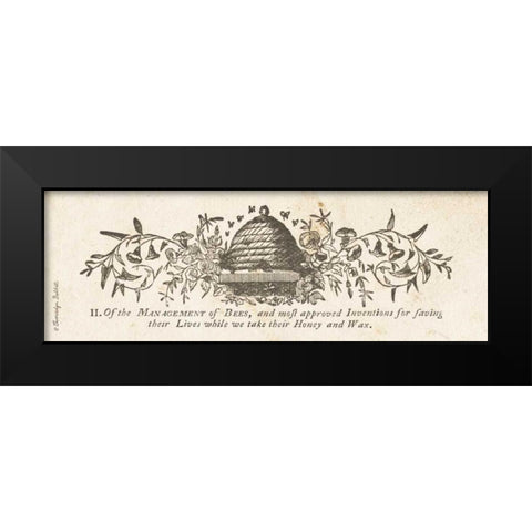 Bee Hive Panel Black Modern Wood Framed Art Print by Babbitt, Gwendolyn