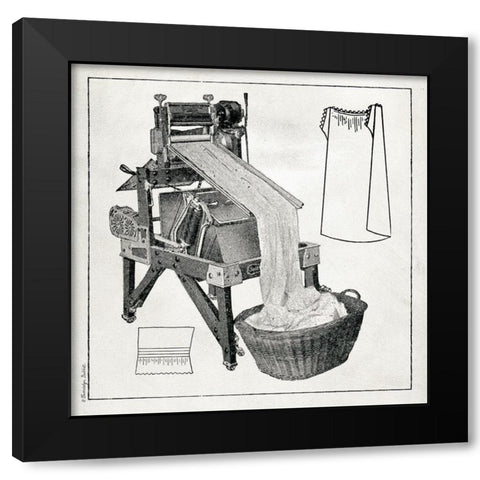 Vintage Press Black Modern Wood Framed Art Print with Double Matting by Babbitt, Gwendolyn