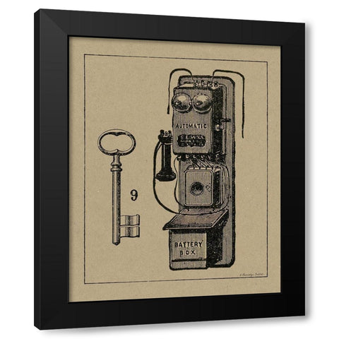 Vintage Office II Black Modern Wood Framed Art Print with Double Matting by Babbitt, Gwendolyn