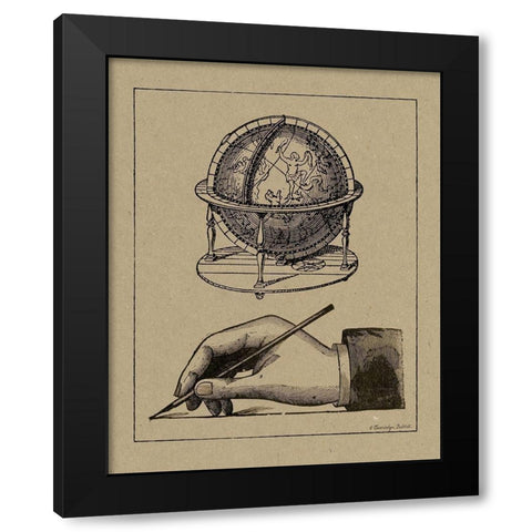 Vintage Office III Black Modern Wood Framed Art Print with Double Matting by Babbitt, Gwendolyn