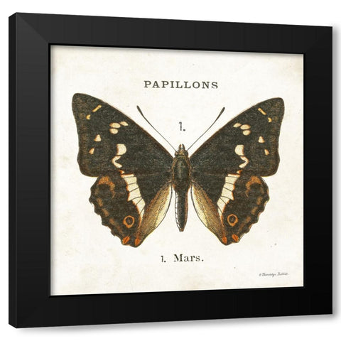 Butterfly I Black Modern Wood Framed Art Print with Double Matting by Babbitt, Gwendolyn