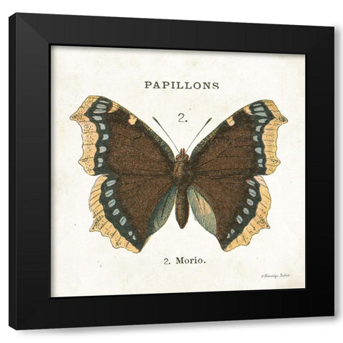 Butterfly II Black Modern Wood Framed Art Print with Double Matting by Babbitt, Gwendolyn