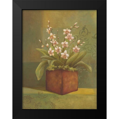 Orchids I Black Modern Wood Framed Art Print by Belamar, Ella
