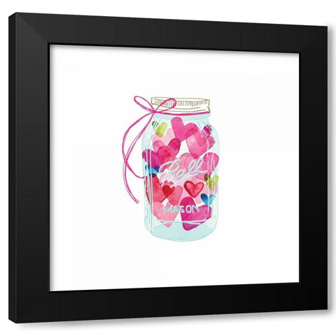 I Heart You II Black Modern Wood Framed Art Print with Double Matting by Berrenson, Sara