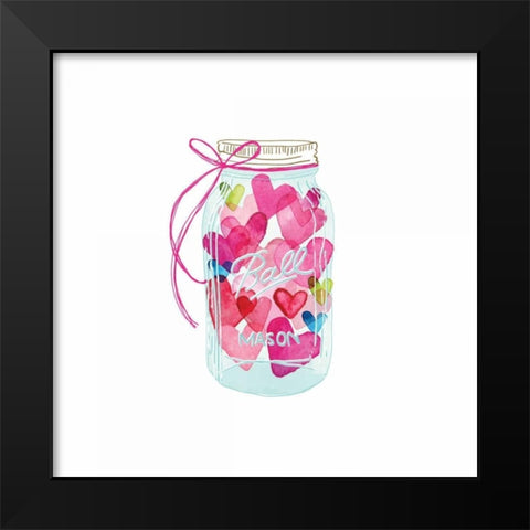 I Heart You II Black Modern Wood Framed Art Print by Berrenson, Sara