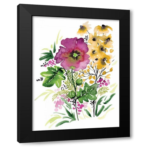 Purple Bliss Black Modern Wood Framed Art Print with Double Matting by Berrenson, Sara