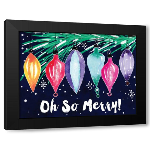 Oh So Merry Black Modern Wood Framed Art Print with Double Matting by Berrenson, Sara