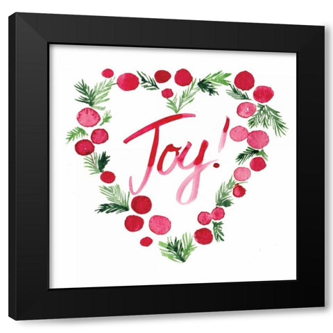 Heart Joy Sq Black Modern Wood Framed Art Print with Double Matting by Berrenson, Sara