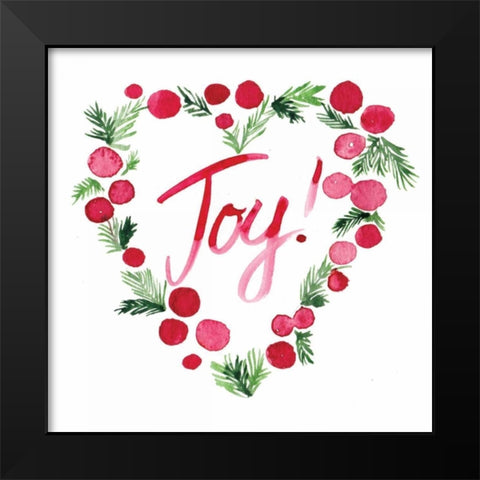 Heart Joy Sq Black Modern Wood Framed Art Print by Berrenson, Sara