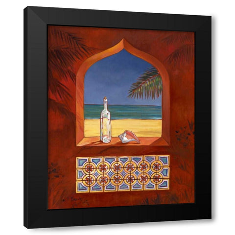 Veneto II Black Modern Wood Framed Art Print with Double Matting by Brent, Paul