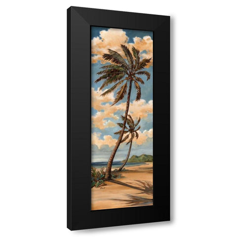 Palm Breeze II Black Modern Wood Framed Art Print by Brent, Paul