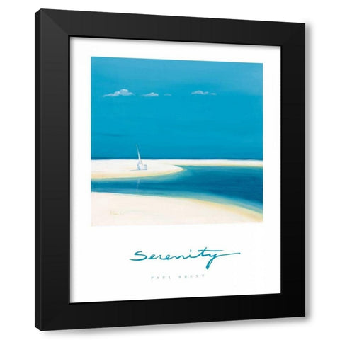 Serenity Black Modern Wood Framed Art Print by Brent, Paul