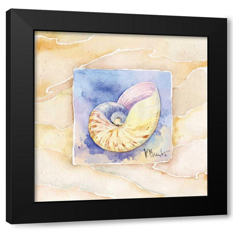 Nautilus Black Modern Wood Framed Art Print by Brent, Paul