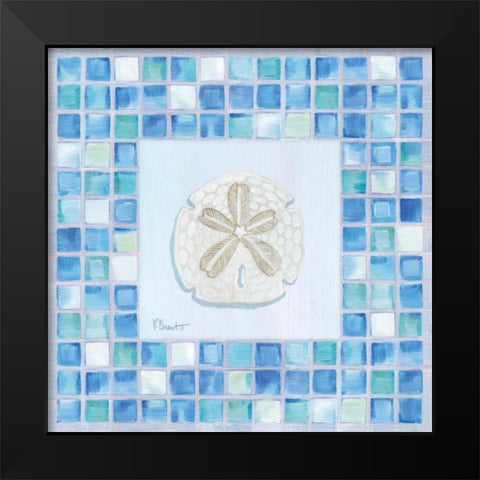 Mosaic Sanddollar Black Modern Wood Framed Art Print by Brent, Paul