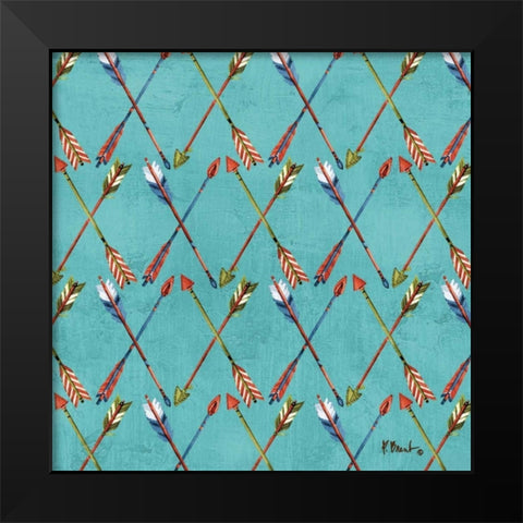 Tribal Trek Arrows I Black Modern Wood Framed Art Print by Brent, Paul