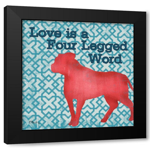 Patterned Pets Dog II Black Modern Wood Framed Art Print by Brent, Paul
