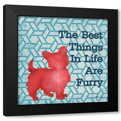 Patterned Pets Dog III Black Modern Wood Framed Art Print with Double Matting by Brent, Paul