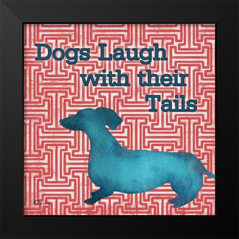 Patterned Pets Dog IV Black Modern Wood Framed Art Print by Brent, Paul