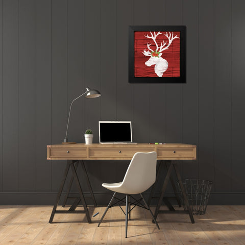 Holiday Lodge Silhouette II Black Modern Wood Framed Art Print by Brent, Paul