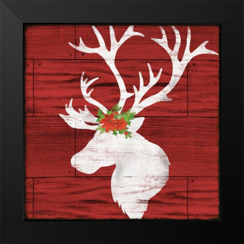 Holiday Lodge Silhouette II Black Modern Wood Framed Art Print by Brent, Paul