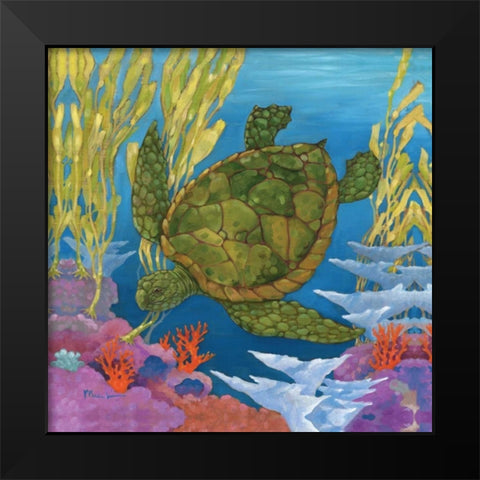 Under the Sea II Black Modern Wood Framed Art Print by Brent, Paul