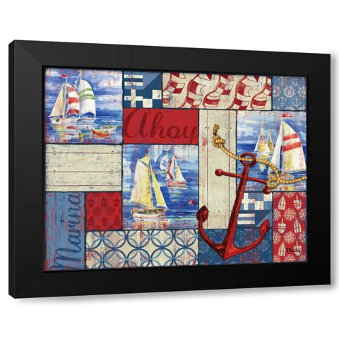 Starboard Collage Black Modern Wood Framed Art Print by Brent, Paul
